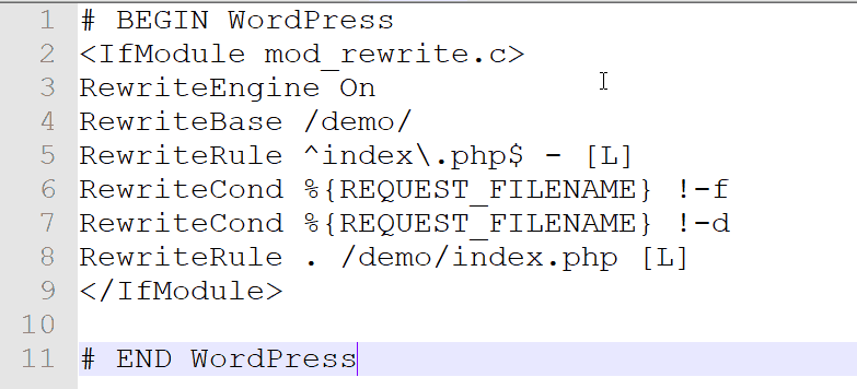 Mã code tạo file htaccess trong wordpress